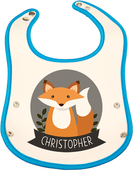 Little Foxy Baby Bib - Red Fox (600x600)
