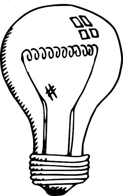 Black, Home, Outline, Drawing, Lamp, Sketch, White - Led Light Bulb Clip Art Black And White (402x640)