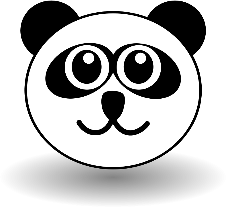 Panda Face Clip Art (800x724)
