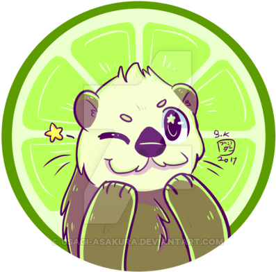 Lime Sea Otter By Usagi-asakura - Lime Sea Otter By Usagi-asakura (400x400)