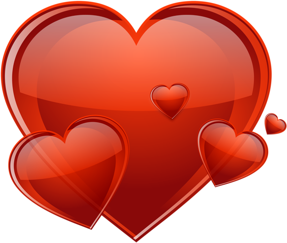 Hearts Transparent Clip Art - Hearts Transparent (600x510)