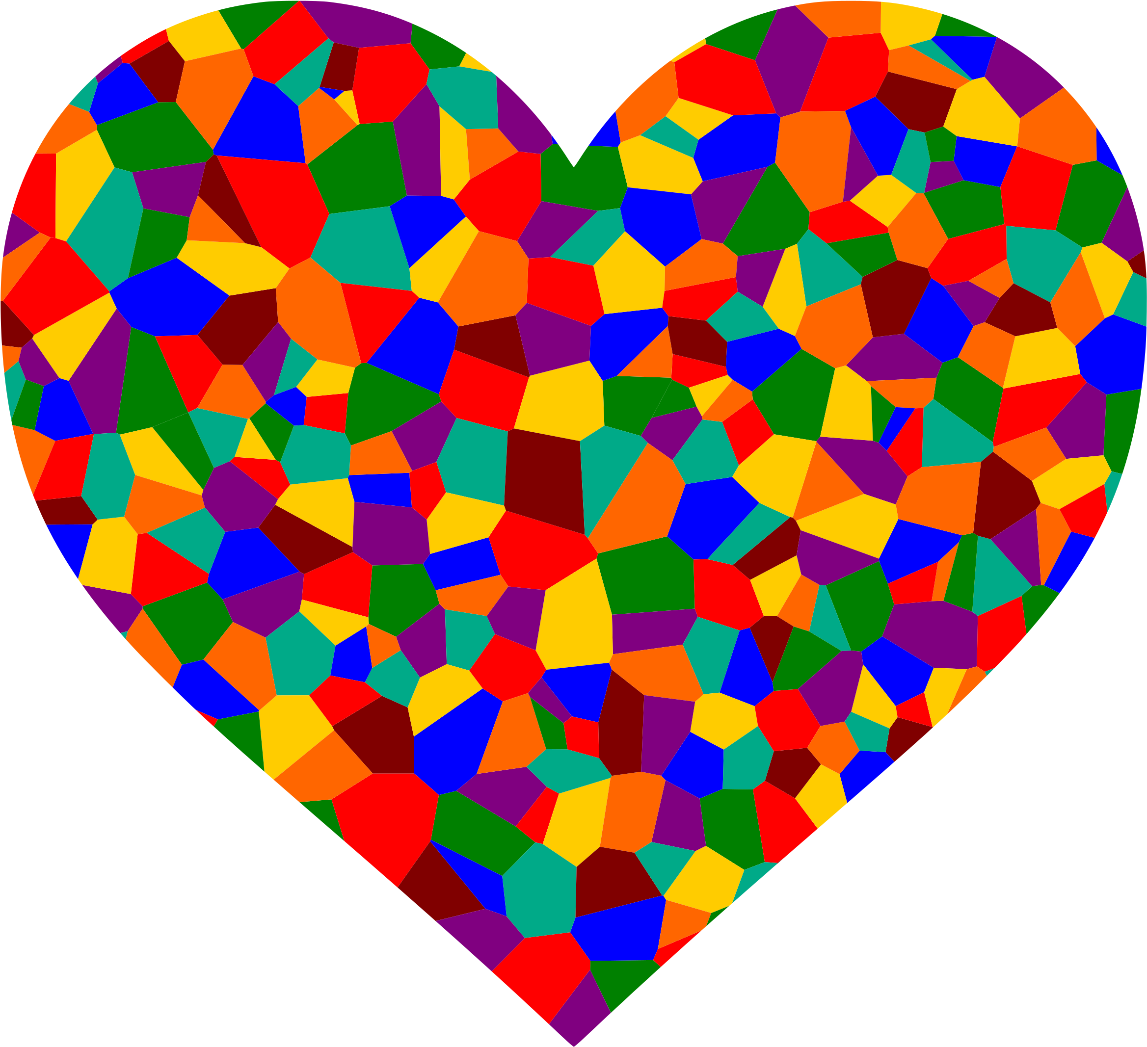 Heart - Voronoi Diagram (2400x2133)