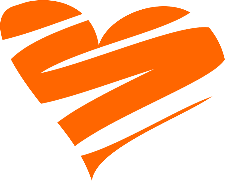 Orange Heart Clip Art At Clker - Orange Heart Png (720x581)