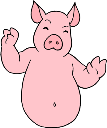 Dancing Pig Gif Animated (450x500)