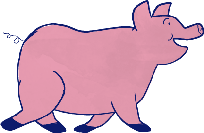 Related Pig Clipart Gif - Pantone (442x442)