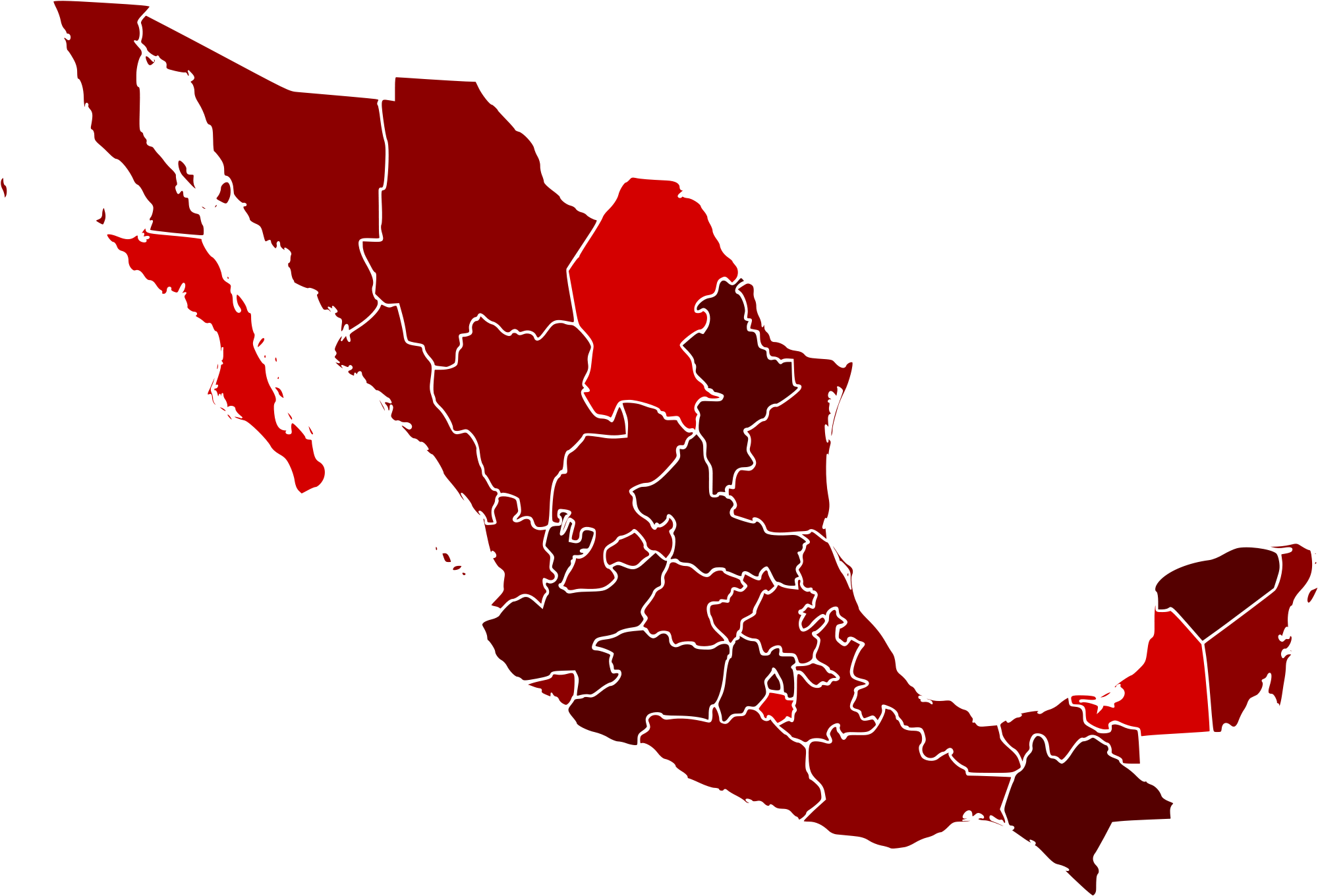 Open - Mexico Map Grey (2000x1360)