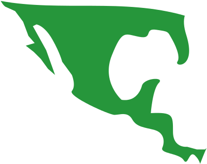 Silhouette Map Of Mexico Country - South America Africa T Rex (550x550)