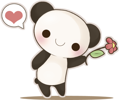 Panda By Aina-a - Pandas Tiernos Png (489x435)