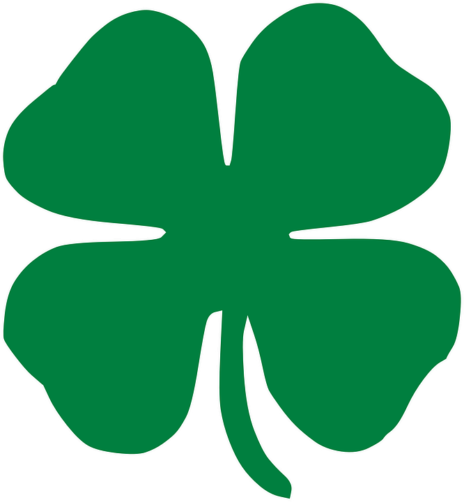 4 Leaf Clover Clip Art - Green Four Leaf Clover (592x640)