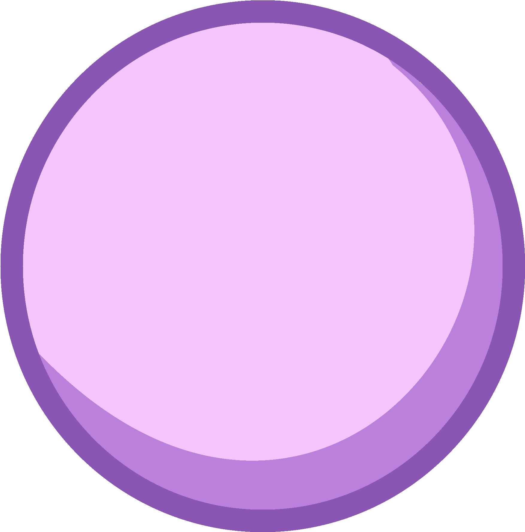 Mauve Pearl's Gemstone Is Located On Her Chest - Circle (1822x1879)