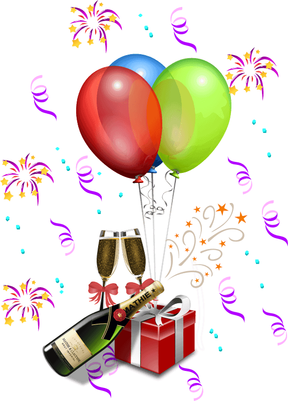 We Do Our Best To Bring You The Highest Quality Merlin - Champagne Happy Birthday Png (575x800)