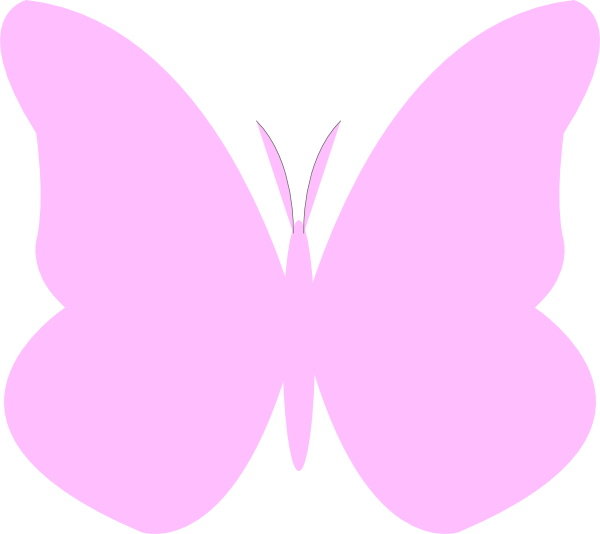 Light Purple Butterfly Clip Art - Light Pink Butterfly Clipart (600x534)