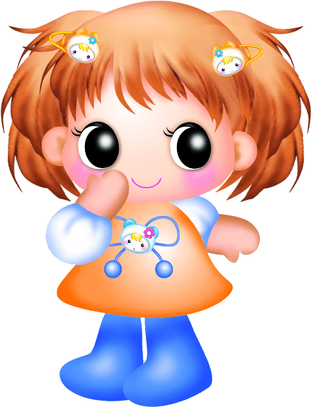 Sweet Girl Clip Art (600x600)