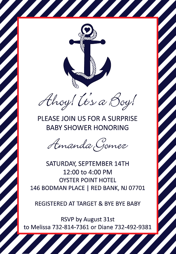 Custom Baby Shower Invite - Design Round Ornament (565x814)