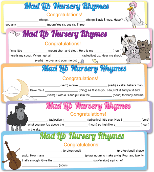 Printable Mad Lib Nursery Rhymes - Web Page (612x792)