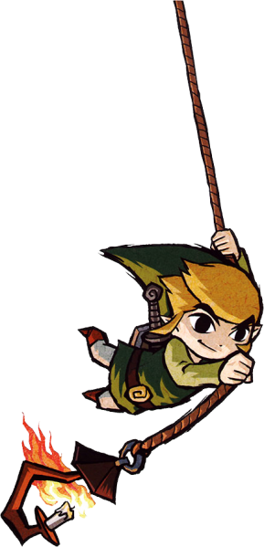 Link Rope Swing - Wind Waker Link Rope (289x599)