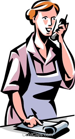 Woman On The Phone Taking An Order Royalty Free Vector - Woman On The Phone Taking An Order Royalty Free Vector (259x480)