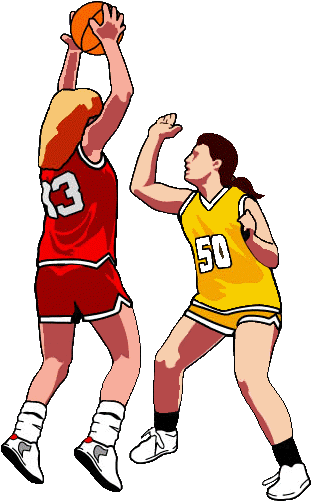 Basketball Clip Art Pg - Girls Basketball Clip Art (346x500)