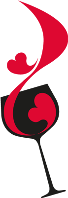 Vinilo Para Cafetería Con Dibujo Copa De Vino Y Corazón - Dibujos De Copas De Vino (400x400)