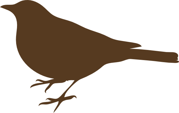 Song - Clipart - Bird Silhouette Clip Art (600x380)