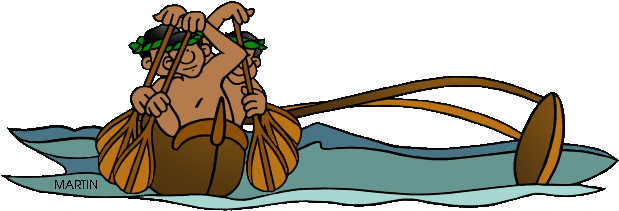 State Team Sport Of Hawaii - Polynesian Canoe Clip Art (648x257)