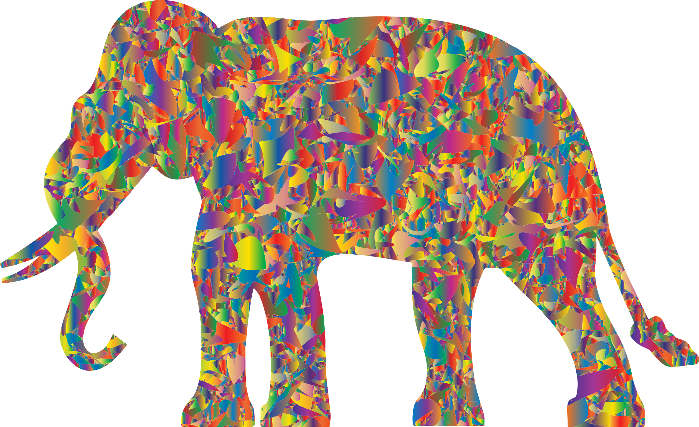 This Free Icons Png Design Of Modern Art Elephant Reactivated - Vivid Clipart (2324x1420)