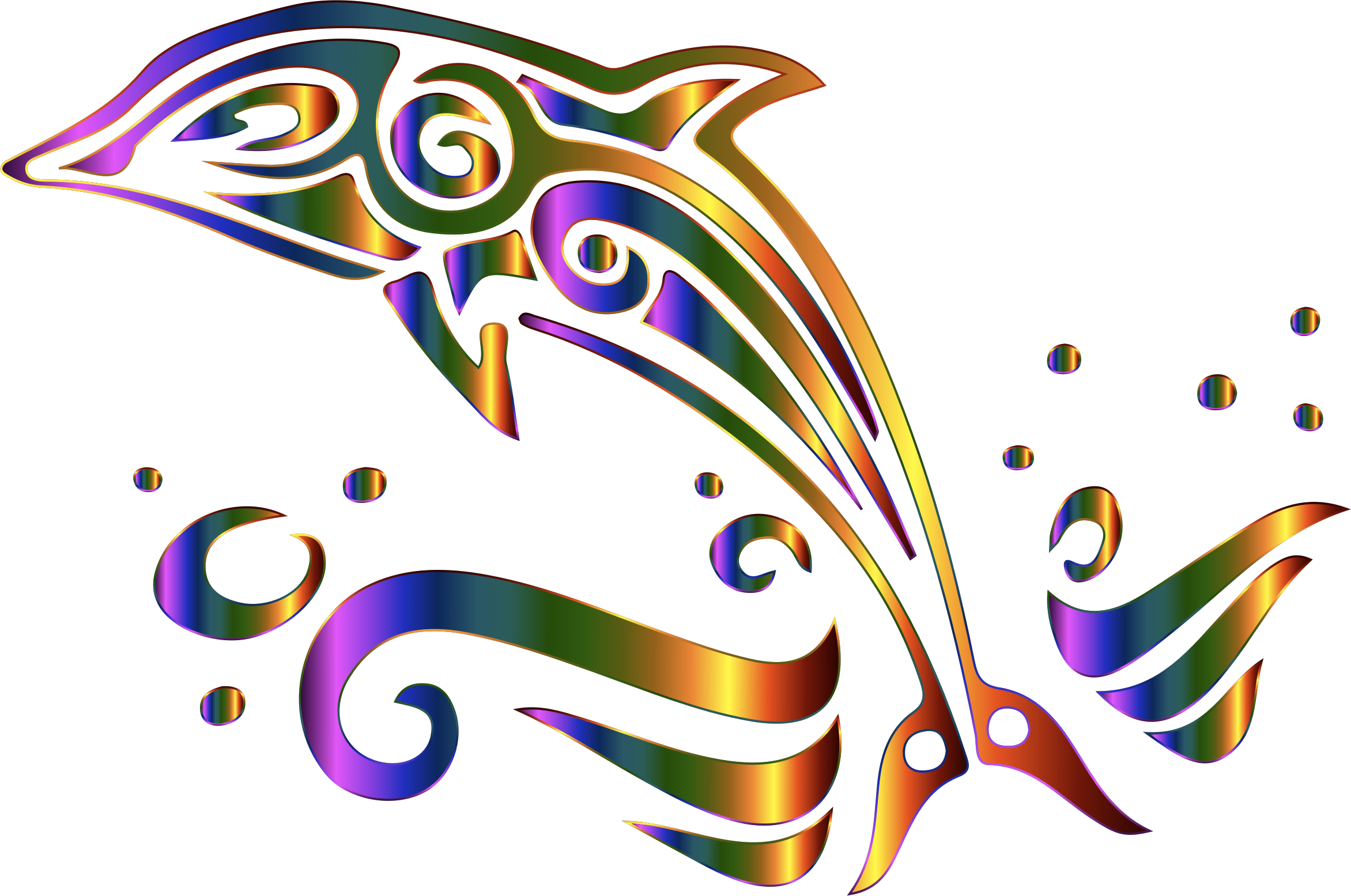 Big Image - Dolphin Cross Stitch Pattern (2344x1555)