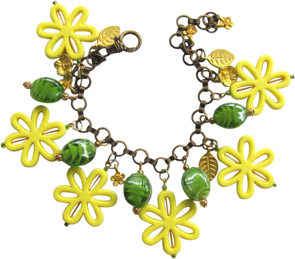 Handcrafted Artisan Bracelet @rubylanecom Charm Bracelet - Motif (979x979)