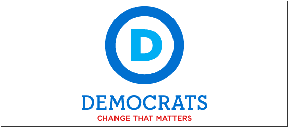 Democrat With Democrat - Democratic Party Logo Us (560x257)