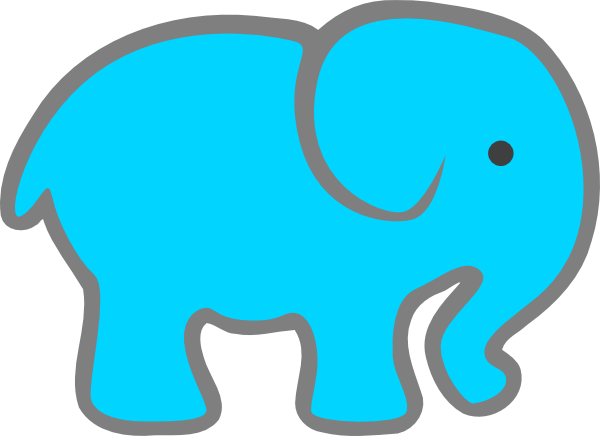 Elephant Clip Art At Clker - Pink Elephant Clip Art (600x436)