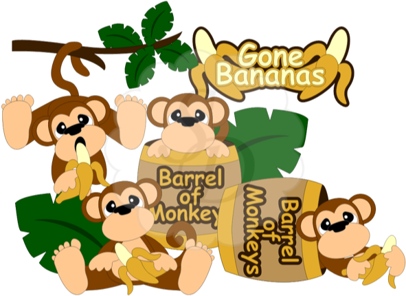 Gone Bananas - - Cartoon (600x600)