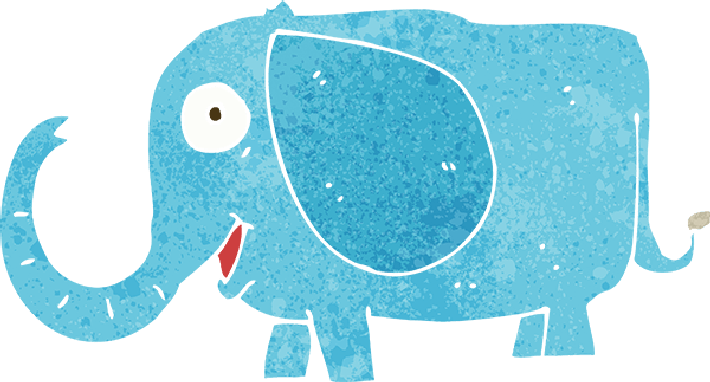 Cartoon Baby Elephant - Cartoon (710x382)