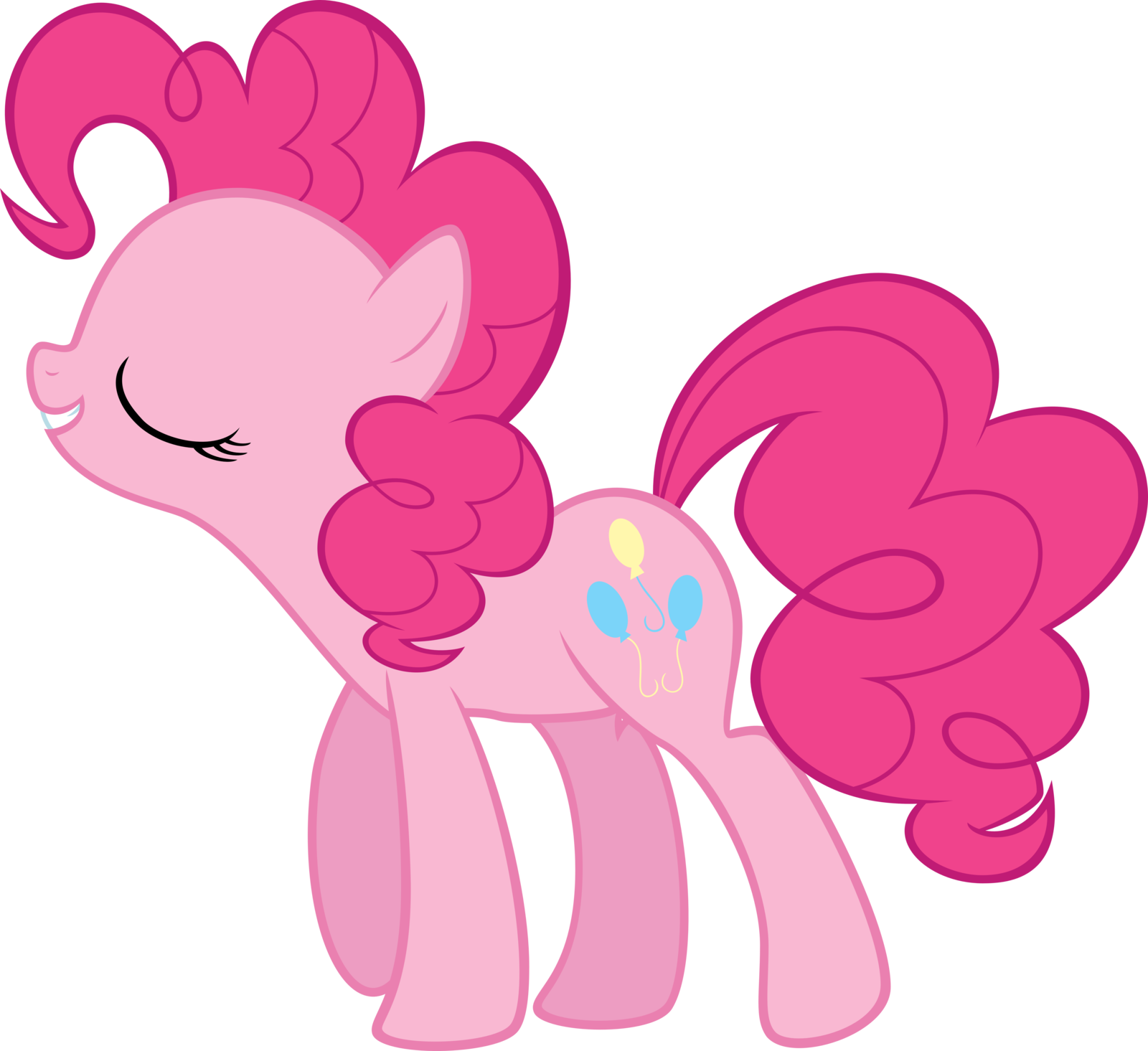 Pink Pony By Quasdar - My Little Pony Pinkie Pie (1600x1465)