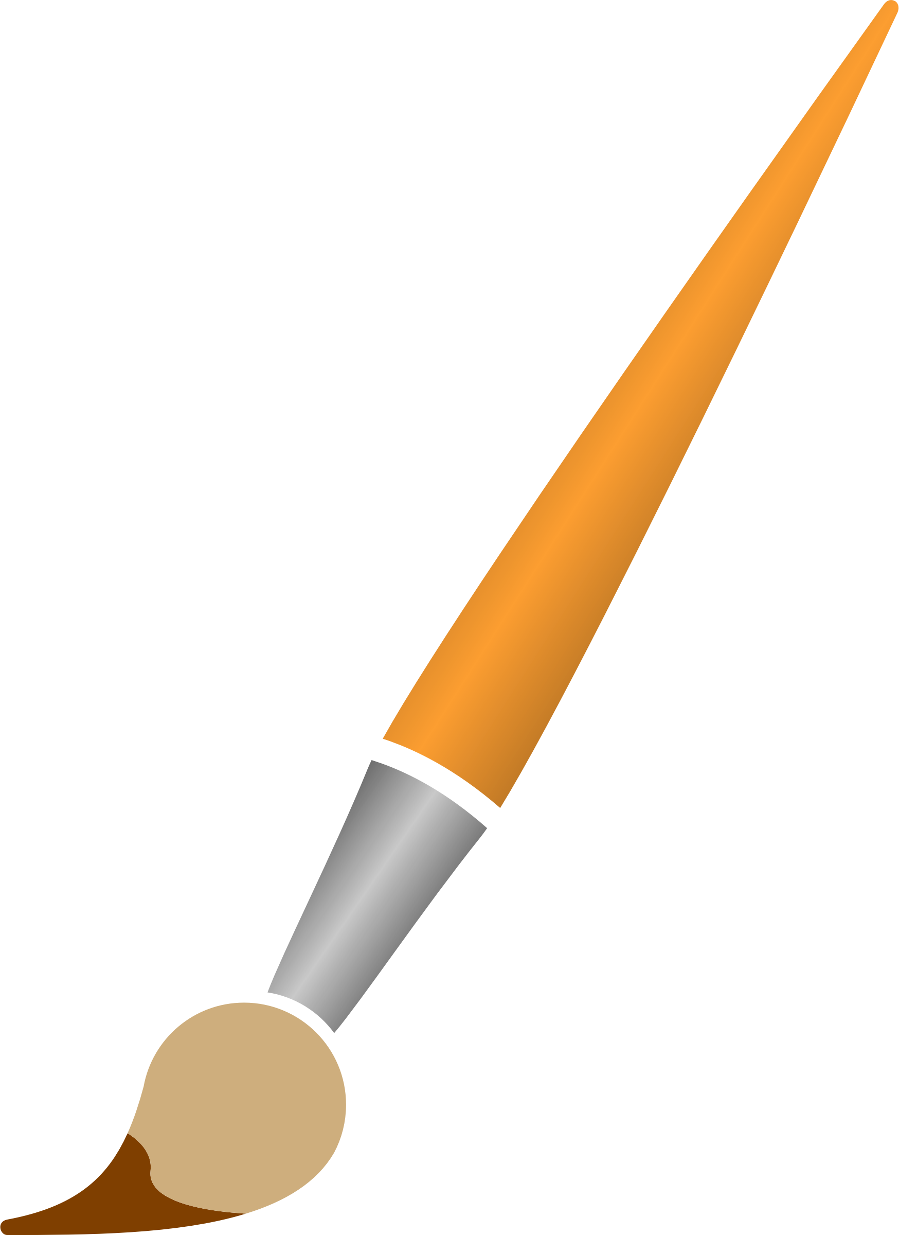Paint Brush With Brown Dye - Paint Brush Clipart Png (1748x2400)