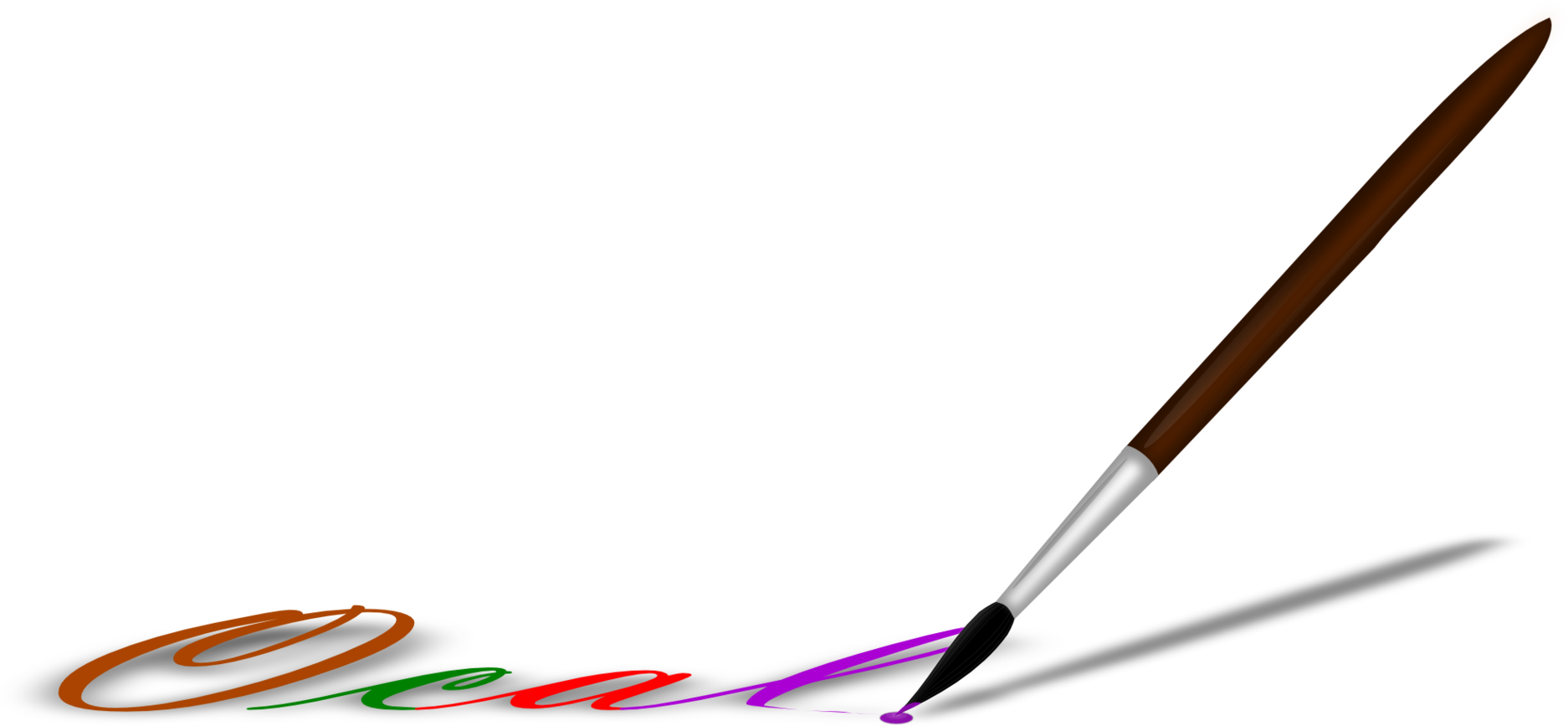 Creative Paint Brush Clip Art Medium Size - Art Brush Clipart (1880x896)