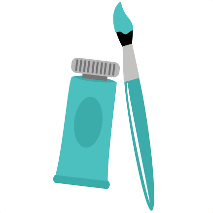 Paint Brush Svg File Paint Tube Svg File Art Svg Files - Cute Paint Brush Transparent (432x432)