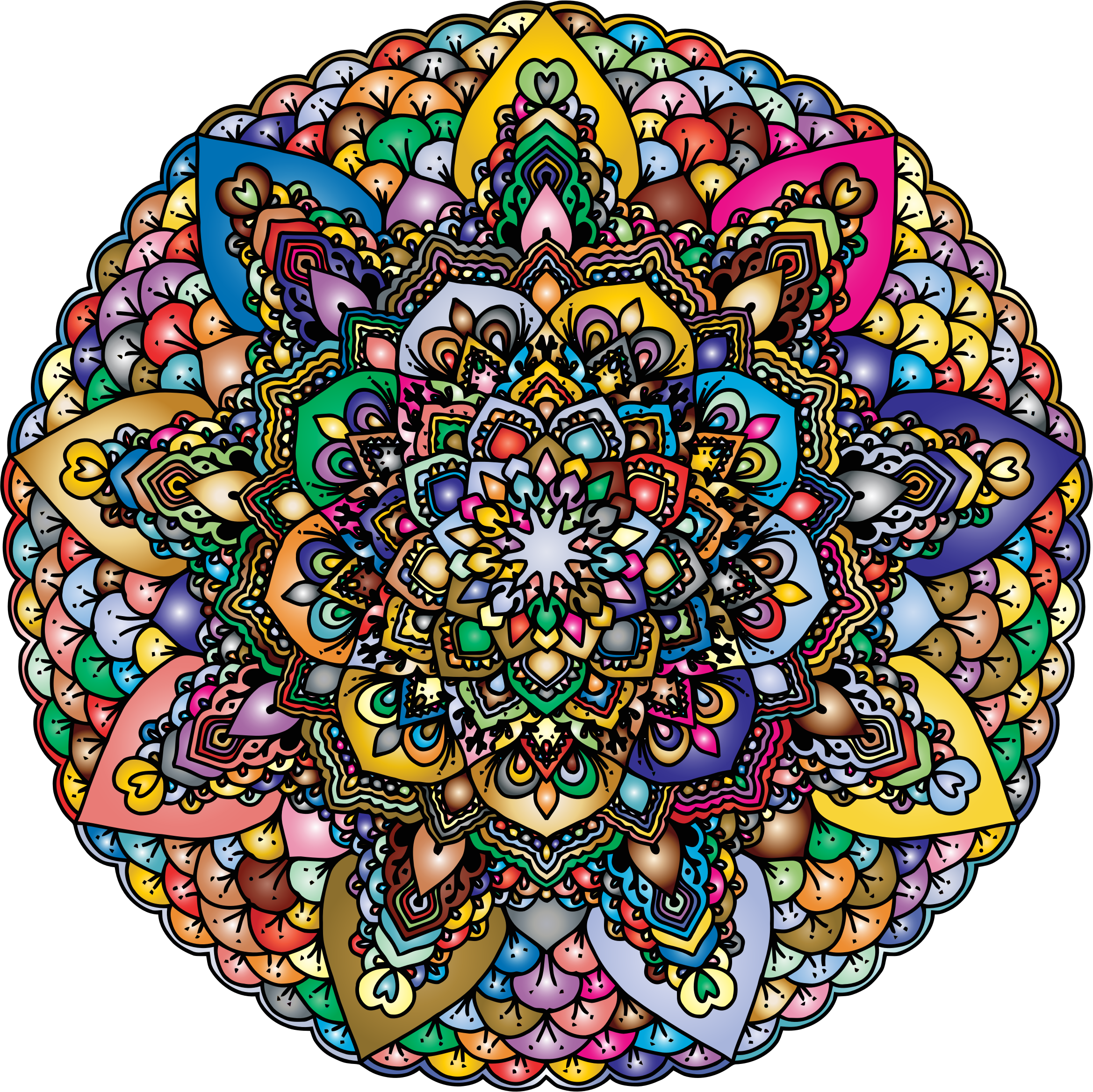 Floral Mandala Ii - Collage Con Fotos Del Mundo (2338x2336)
