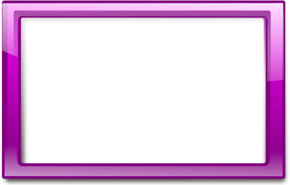 Glossy Transparent Purple Frames Png Clip Arts - Purple Box Outline Png (600x389)