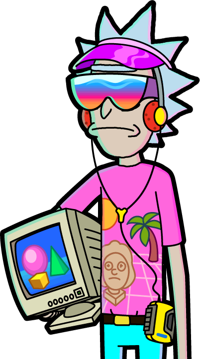Vaporwave Rick - Vaporwave Rick And Morty (402x723)