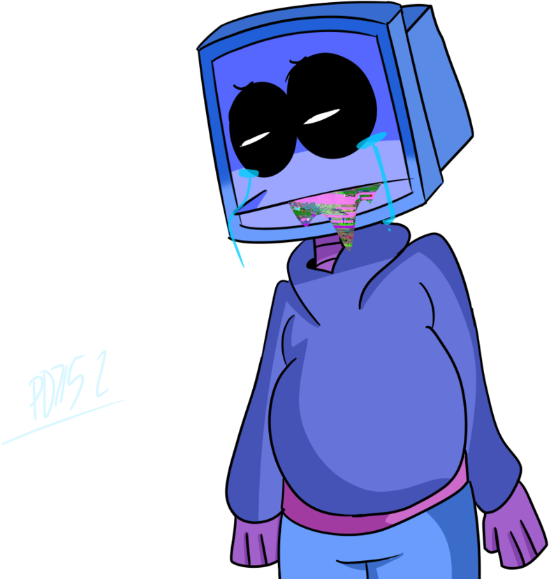 Literally Every Time Blue Listens To Vaporwave By Perii-draws - Cartoon (894x894)