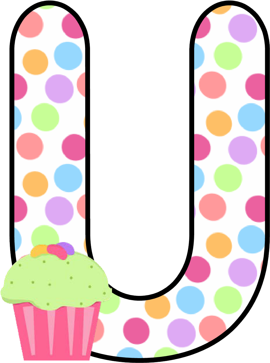 Ch B *✿* Alfabeto Cupcake De Kid Sparkz - Alphabet Letters With Cupcakes Design (1017x1328)
