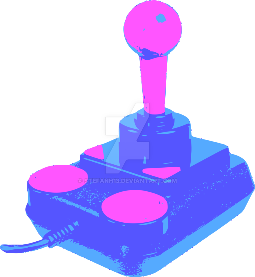 Retro Vaporwave Joystick By Stefanh13 - C64 Joystick (857x932)