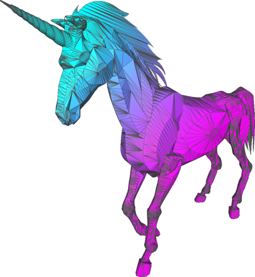 Aesthetic Unicorn Holographic Holo Vaporwave Vapor - Vaporwave Unicorn Png (500x543)
