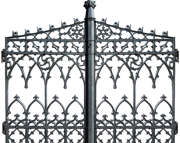 Scary, Fear, Terror, Graveyard, Gate, Spooky, Halloween, - Iron Gate Silhouette (800x600)