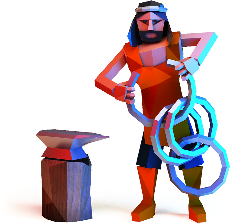 A Blacksmith Gave His Apprentice A Task, Ordering Them - Cartoon (800x782)