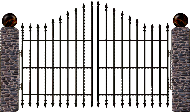 Graveyard Clipart Gate - Gate Clipart (705x507)