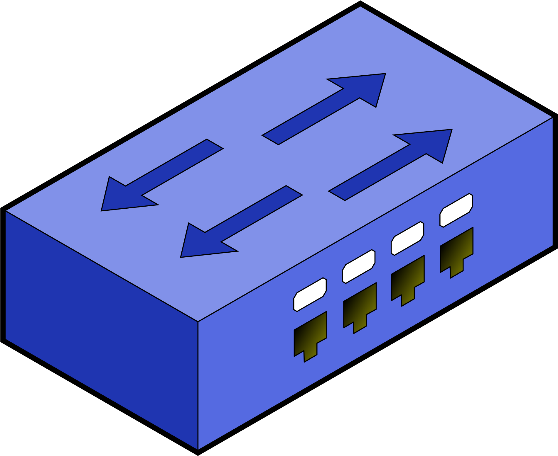 Switch With Border - Network Switch Clipart (2400x2050)