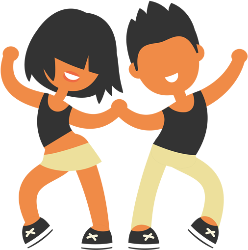 Royalty-free Dance Cartoon - Dancing Boy And Girl Cartoon (540x549)