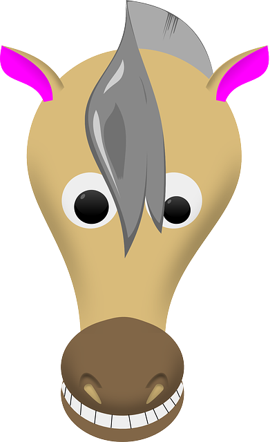 Mule, Horse, Pony, Animal, Barn, Cute, Farm, Fun, - Face Mask Of Horse (391x640)