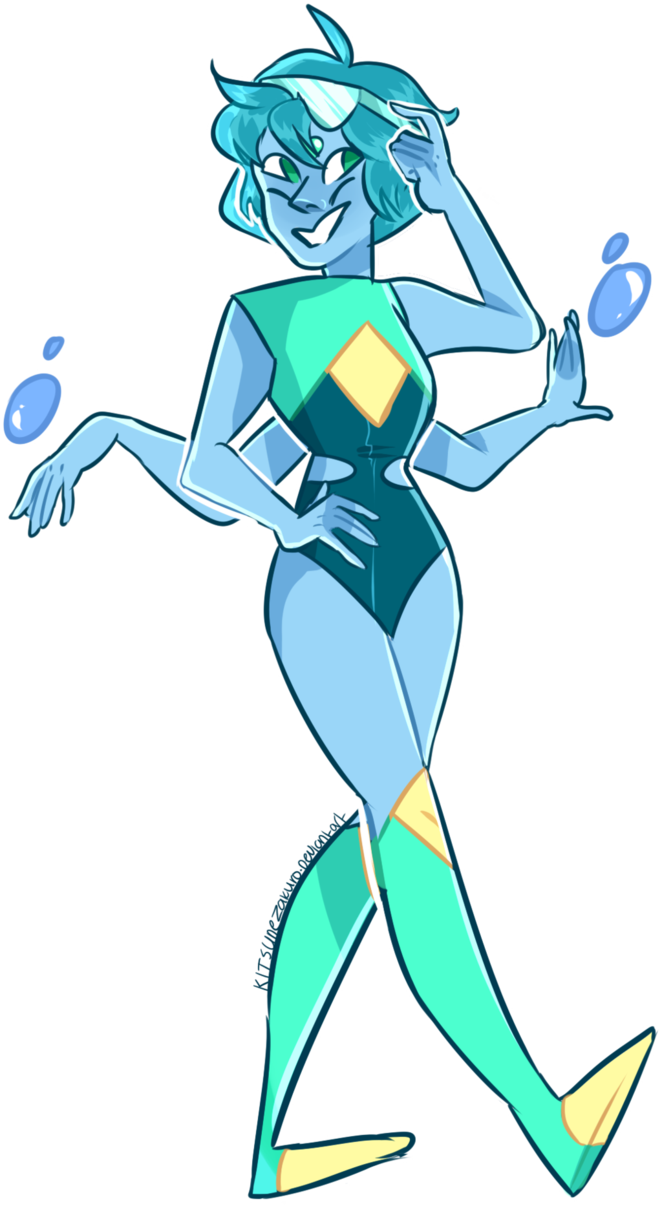 Fusion Friday - Peridot And Lapis Fusion (662x1206)